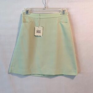 Oasis Light Green Front Pockets Lined Skirt Size 2